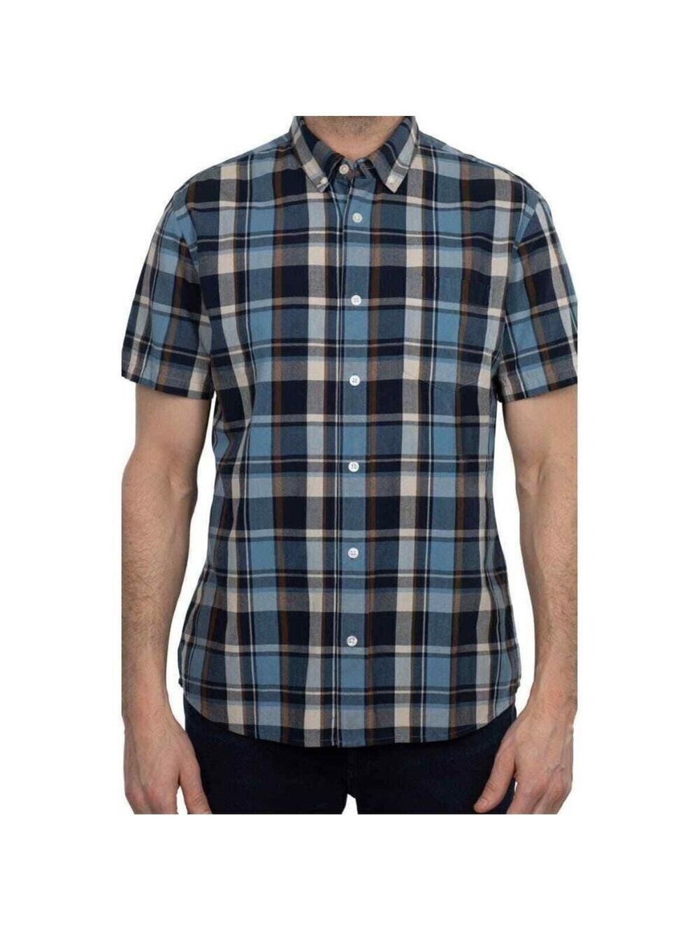 Slate & Stone Plaid Short Sleeve Shirt Size S